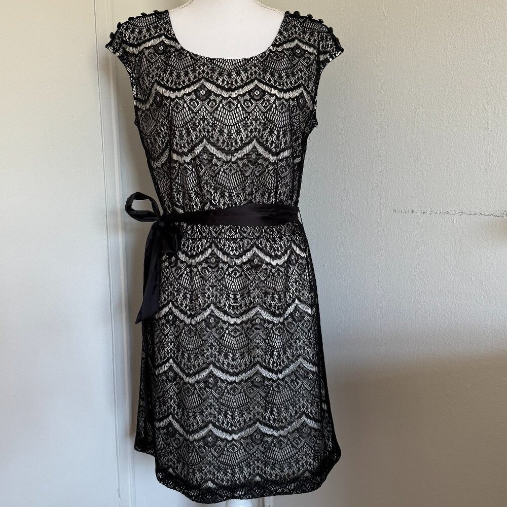 Guess Lace Black Dress Sleeveless